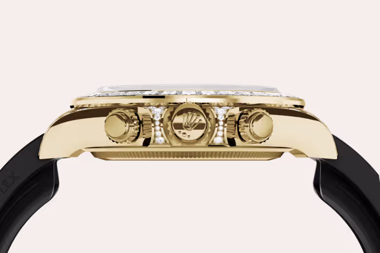 Rolex Cosmograph Daytona 18 ct yellow gold with lugs set with diamonds M126538TBR-0004 - Rolex Boutique Sentosa