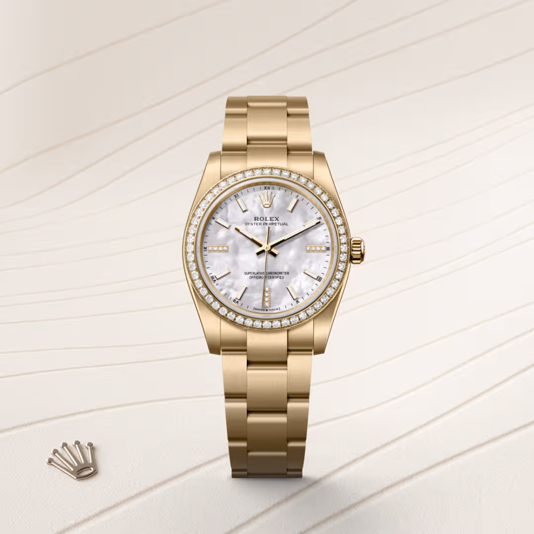Rolex Oyster Perpetual 18 ct yellow gold M124248RBR-0001 - Rolex Boutique Sentosa