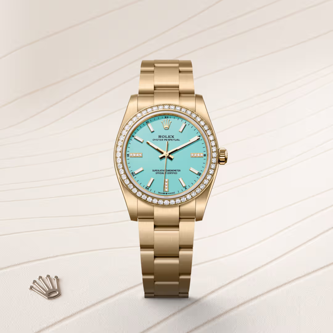 Rolex Oyster Perpetual 18 ct yellow gold M124248RBR-0002 - Rolex Boutique Sentosa