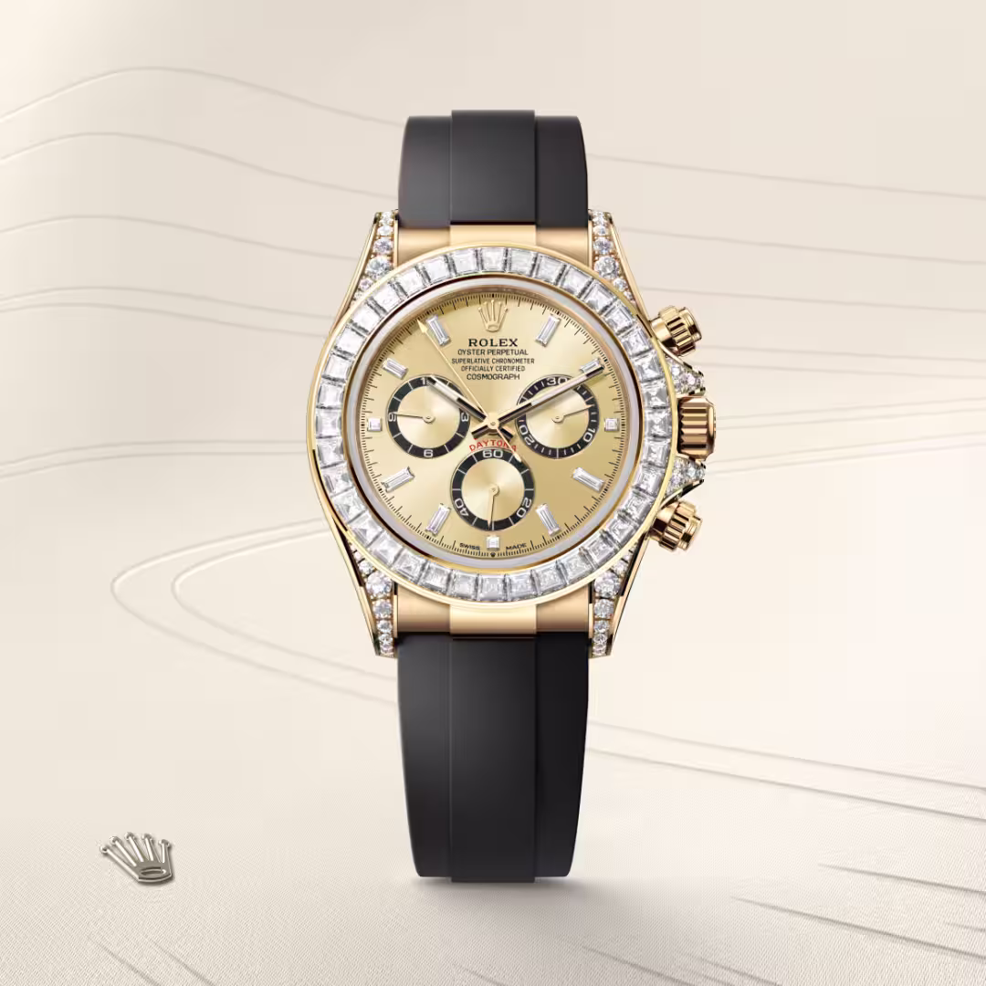 Rolex Cosmograph Daytona 18 ct yellow gold with lugs set with diamonds M126538TBR-0004 - Rolex Boutique Sentosa