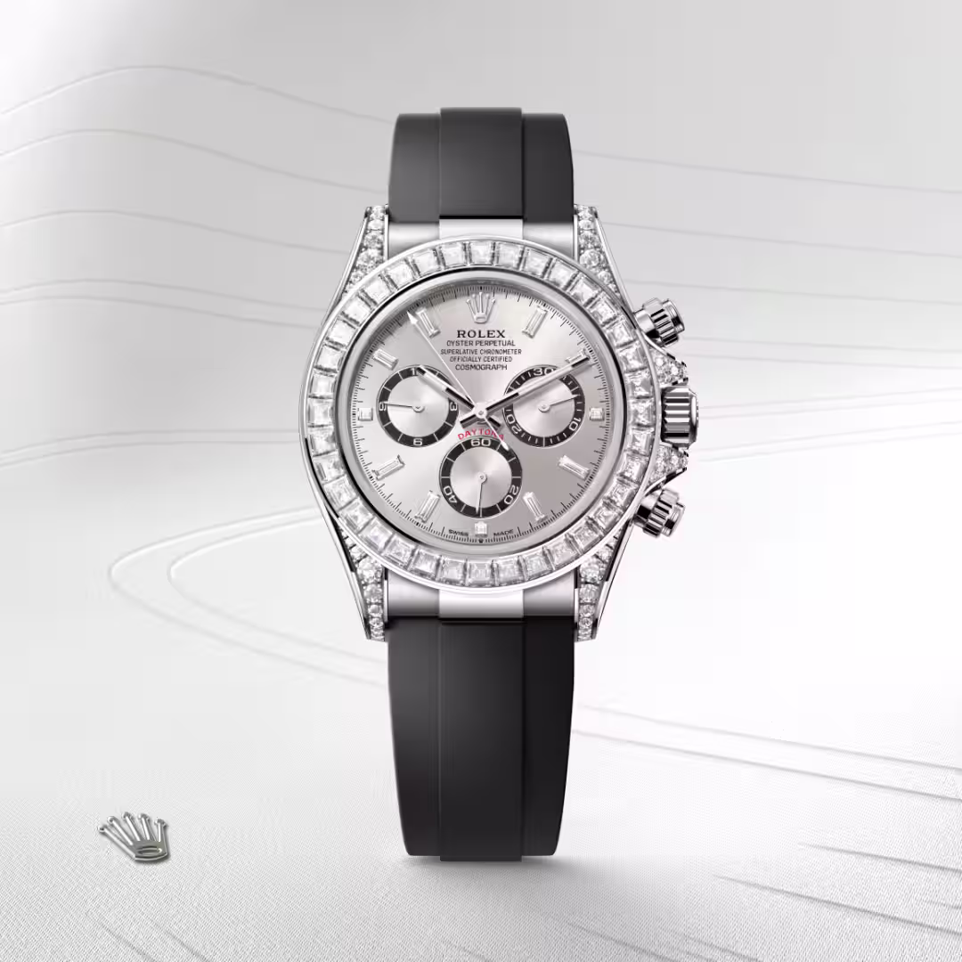 Rolex Cosmograph Daytona 18 ct white gold with lugs set with diamonds M126539TBR-0002 - Rolex Boutique Sentosa