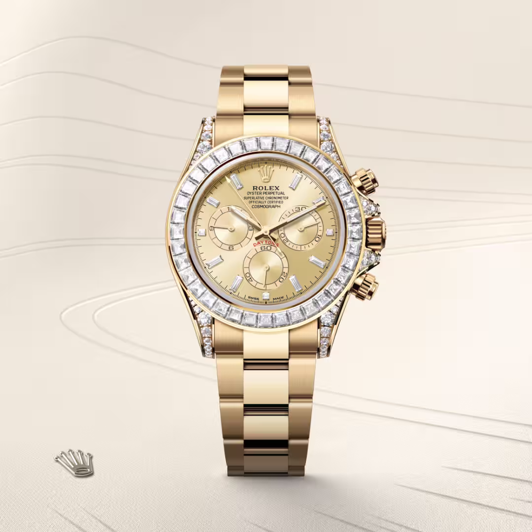 Rolex Cosmograph Daytona 18 ct yellow gold with lugs set with diamonds M126598TBR-0001 - Rolex Boutique Sentosa