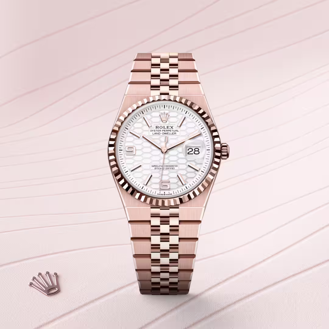 Rolex Land-Dweller 18 ct Everose gold M127235-0001 - Rolex Boutique Sentosa