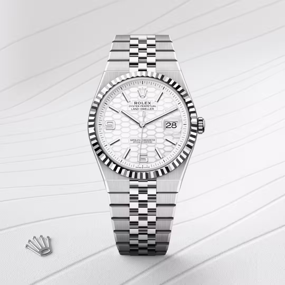 Rolex Land-Dweller White Rolesor - combination of Oystersteel and white gold M127334-0001 - Rolex Boutique Sentosa