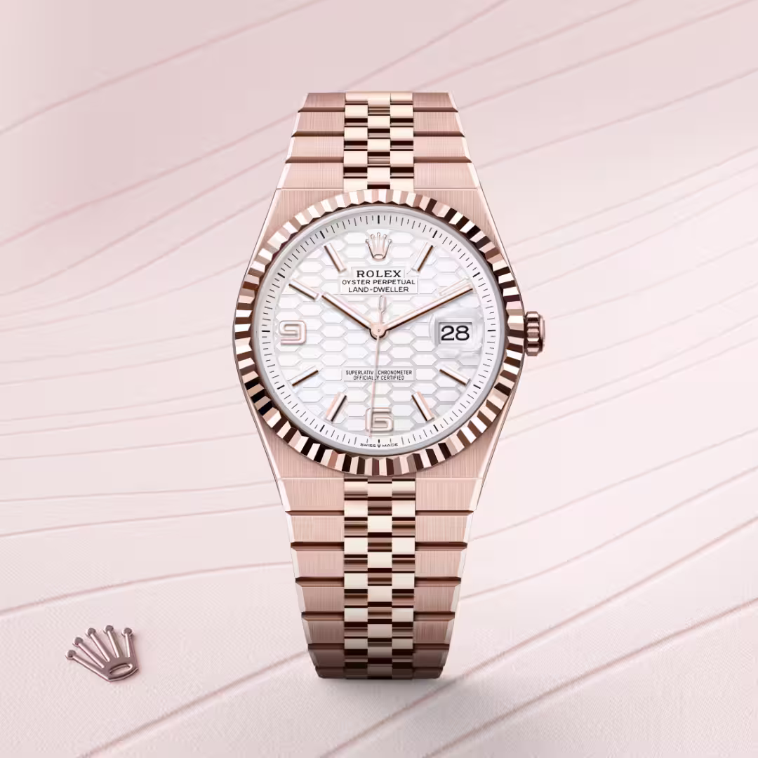 Rolex Land-Dweller 18 ct Everose gold M127335-0001 - Rolex Boutique Sentosa