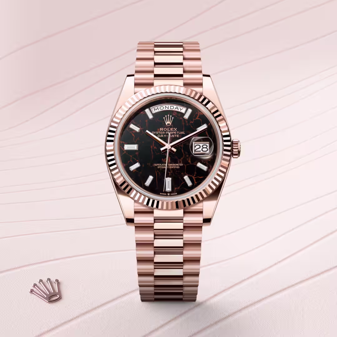 Rolex Day-Date 18 ct Everose gold M228235-0045 - Rolex Boutique Sentosa