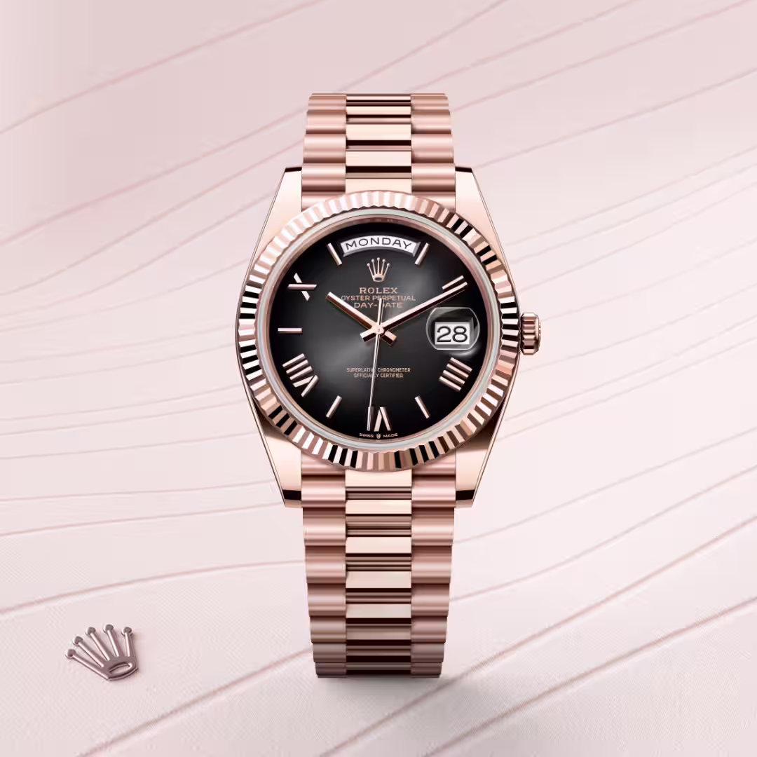 Rolex Day-Date 18 ct Everose gold M228235-0055 - Rolex Boutique Sentosa