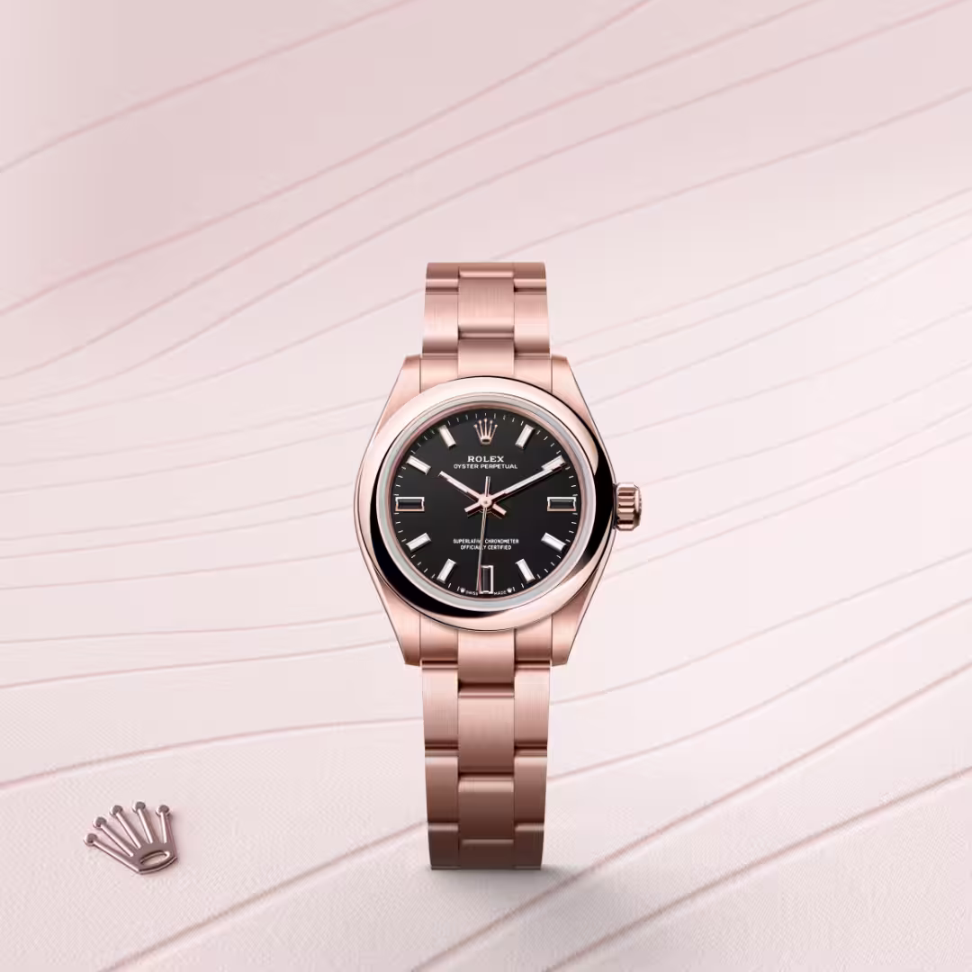 Rolex Oyster Perpetual 18 ct Everose gold M276205-0001 - Rolex Boutique Sentosa