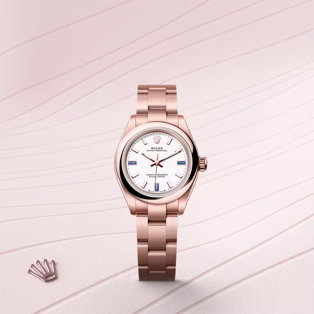 Rolex Oyster Perpetual 18 ct Everose gold M276205-0002 - Rolex Boutique Sentosa