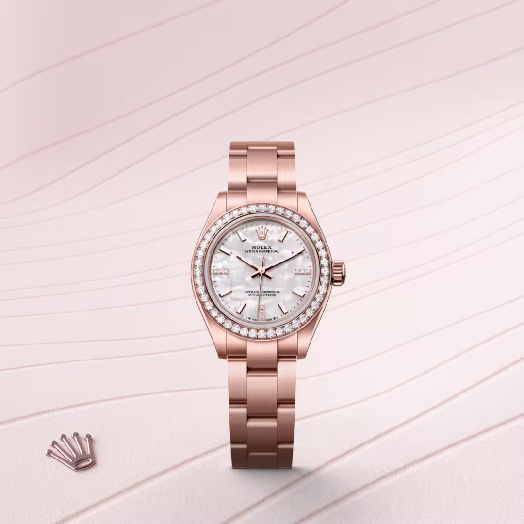 Rolex Oyster Perpetual 18 ct Everose gold M276245RBR-0001 - Rolex Boutique Sentosa