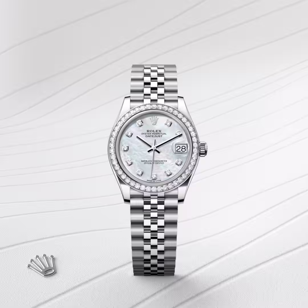 Rolex Datejust White Rolesor - combination of Oystersteel and white gold M278384RBR-0008 - Rolex Boutique Sentosa