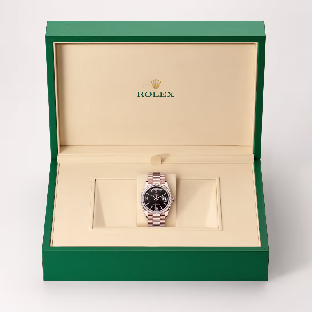 Rolex Day-Date 18 ct Everose gold M128395TBR-0010 - Rolex Boutique Sentosa