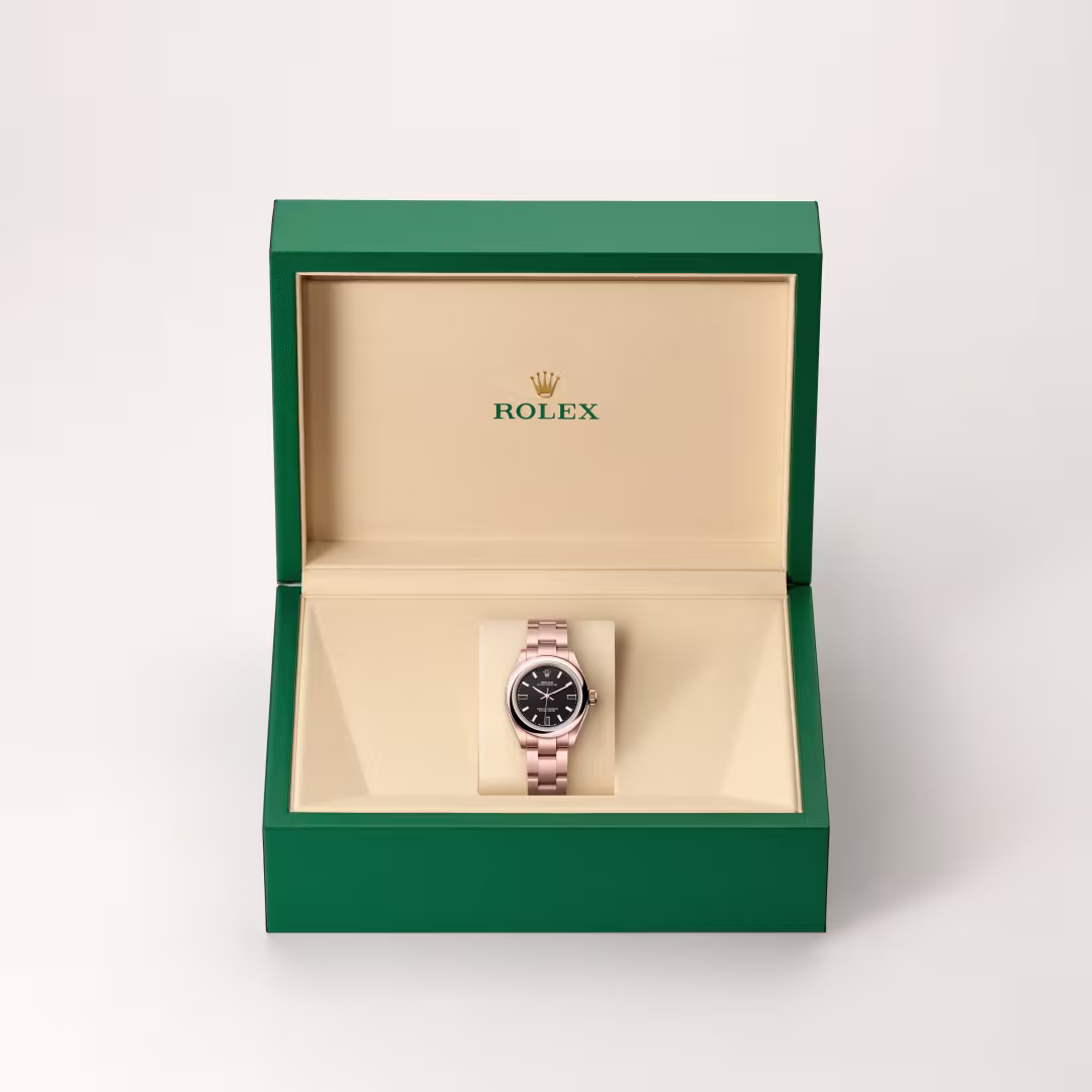 Rolex Oyster Perpetual 18 ct Everose gold M276205-0001 - Rolex Boutique Sentosa
