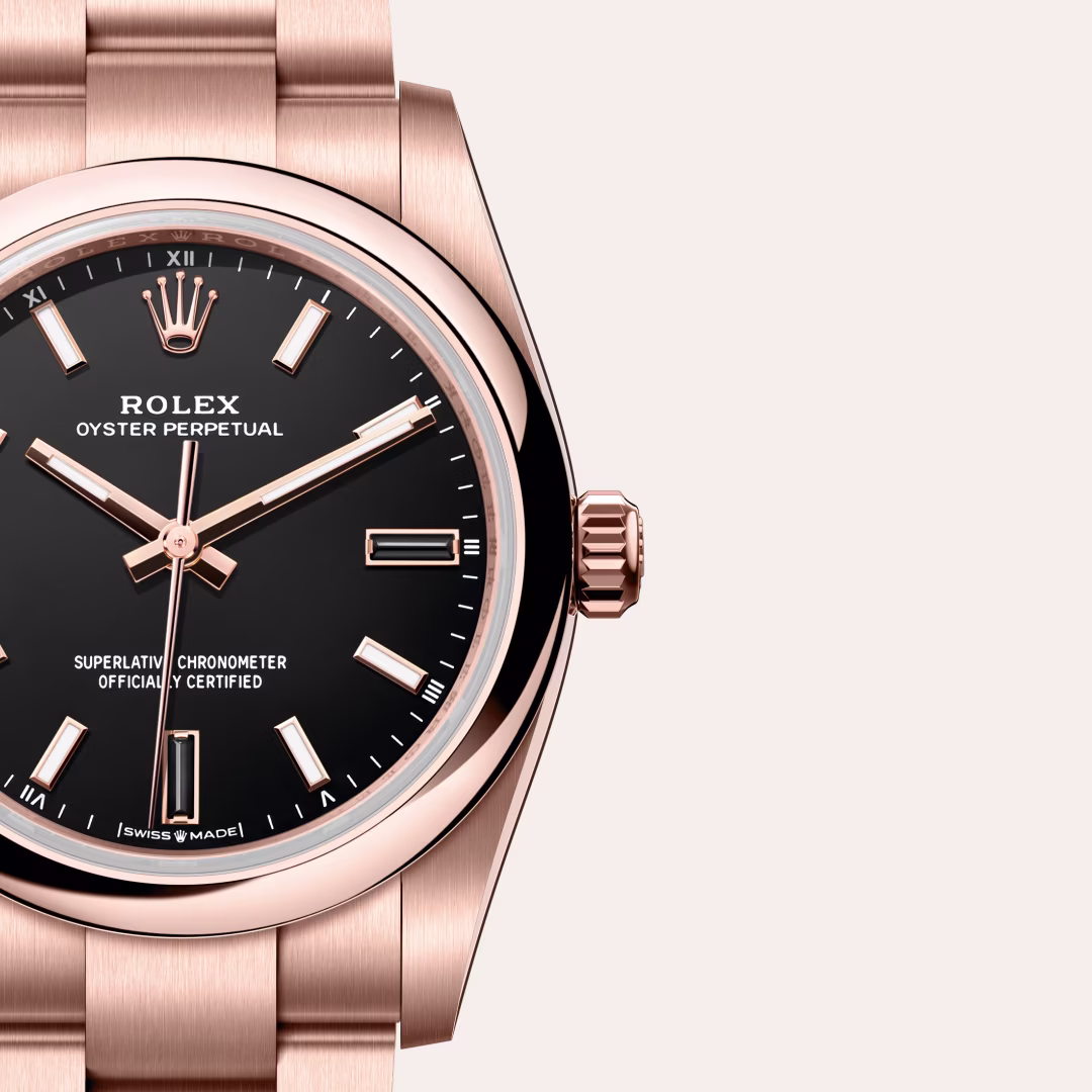 Rolex Oyster Perpetual 18 ct Everose gold M124205-0001 - Rolex Boutique Sentosa