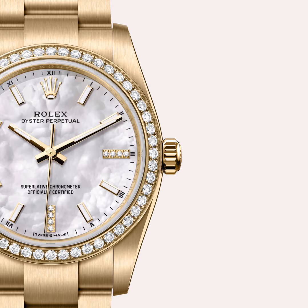 Rolex Oyster Perpetual 18 ct yellow gold M124248RBR-0001 - Rolex Boutique Sentosa