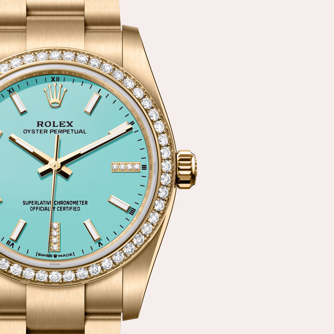 Rolex Oyster Perpetual 18 ct yellow gold M124248RBR-0002 - Rolex Boutique Sentosa