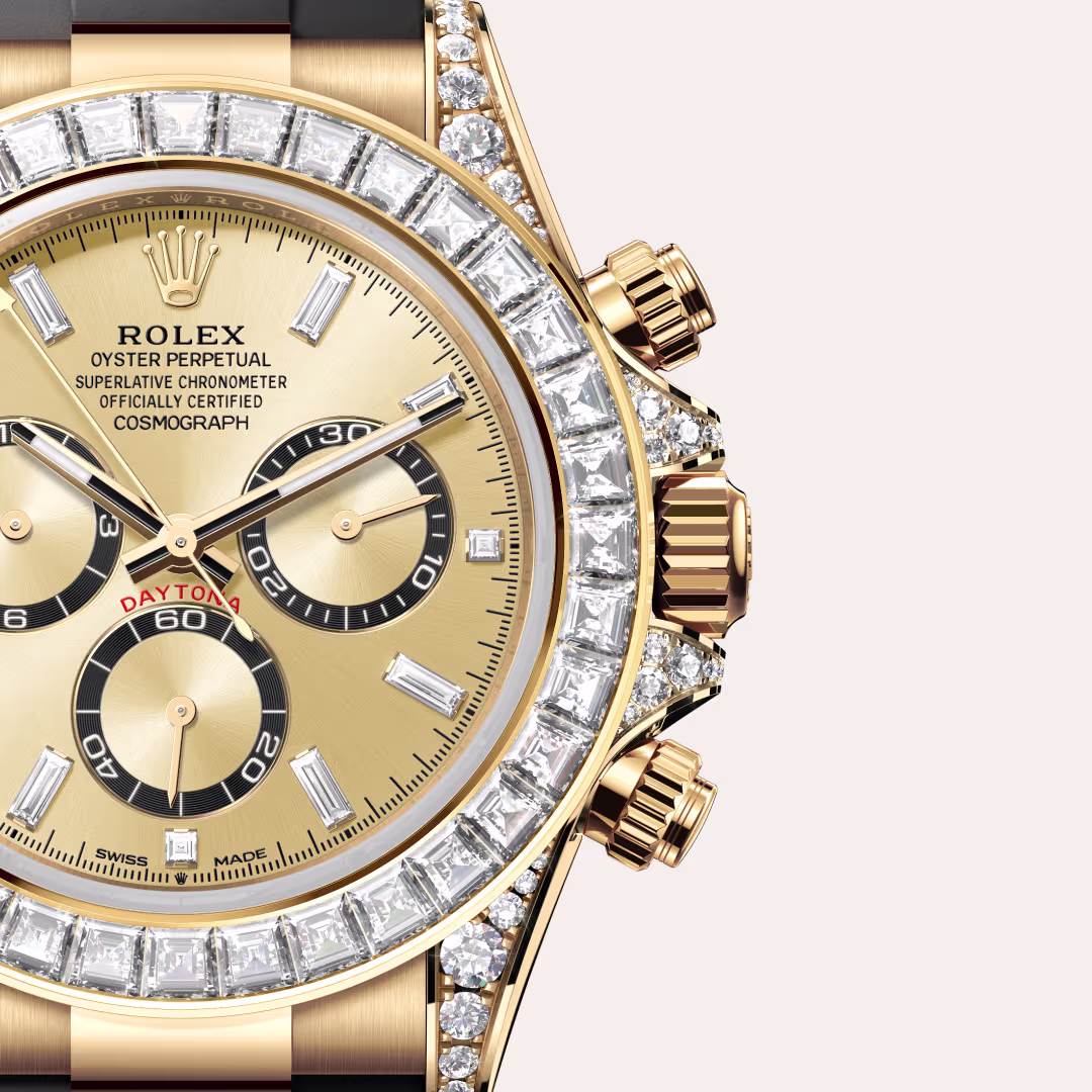 Rolex Cosmograph Daytona 18 ct yellow gold with lugs set with diamonds M126538TBR-0004 - Rolex Boutique Sentosa