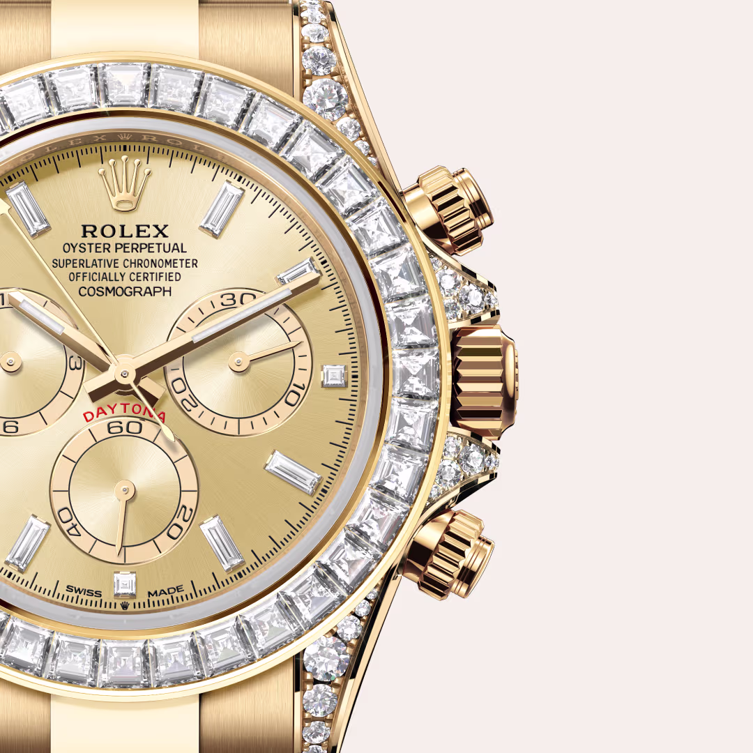 Rolex Cosmograph Daytona 18 ct yellow gold with lugs set with diamonds M126598TBR-0001 - Rolex Boutique Sentosa