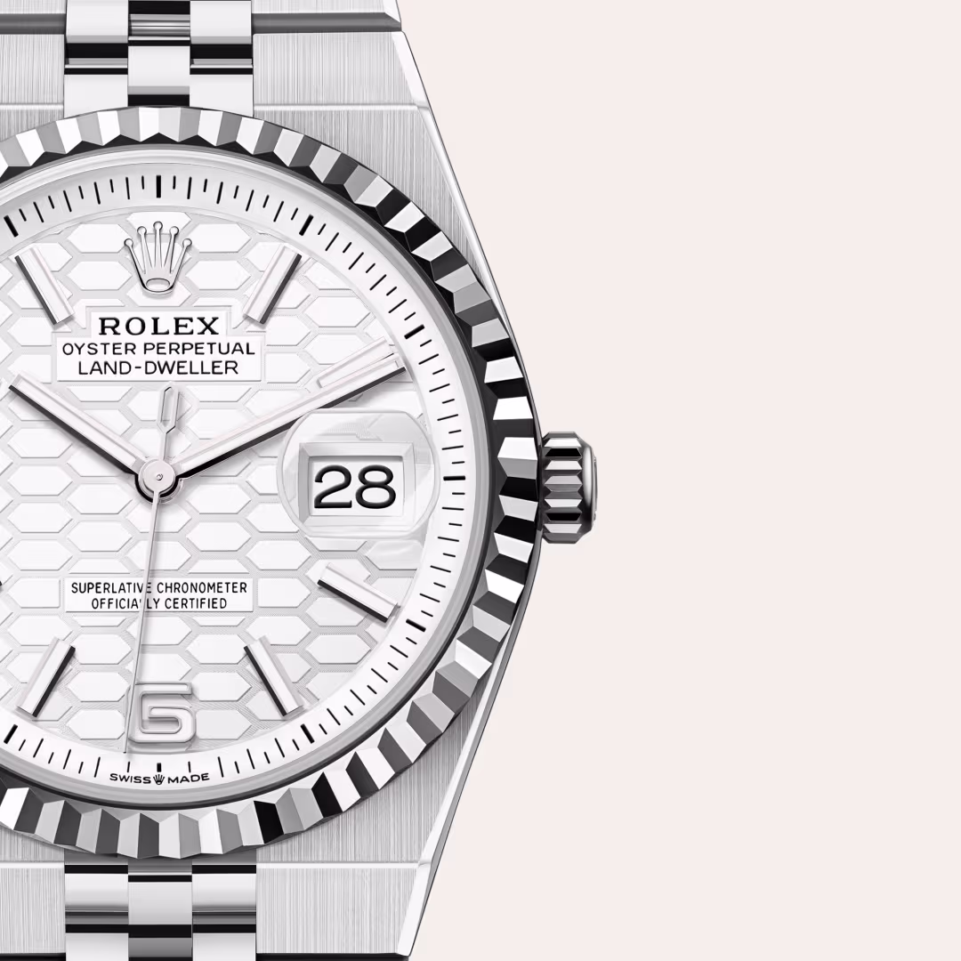 Rolex Land-Dweller White Rolesor - combination of Oystersteel and white gold M127234-0001 - Rolex Boutique Sentosa