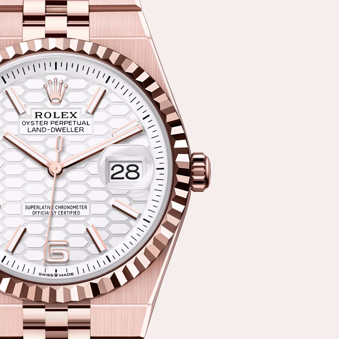 Rolex Land-Dweller 18 ct Everose gold M127235-0001 - Rolex Boutique Sentosa
