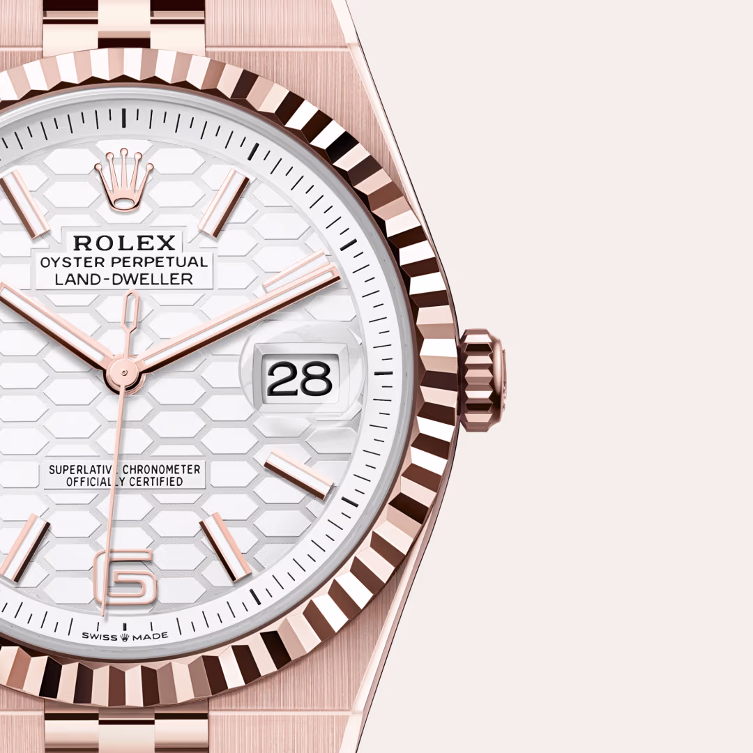 Rolex Land-Dweller 18 ct Everose gold M127335-0001 - Rolex Boutique Sentosa