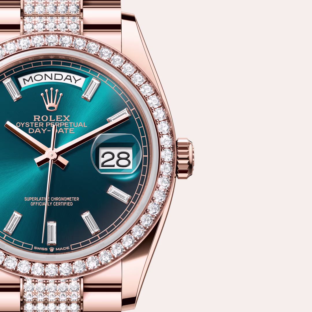 Rolex Day-Date 18 ct Everose gold M128345RBR-0084 - Rolex Boutique Sentosa