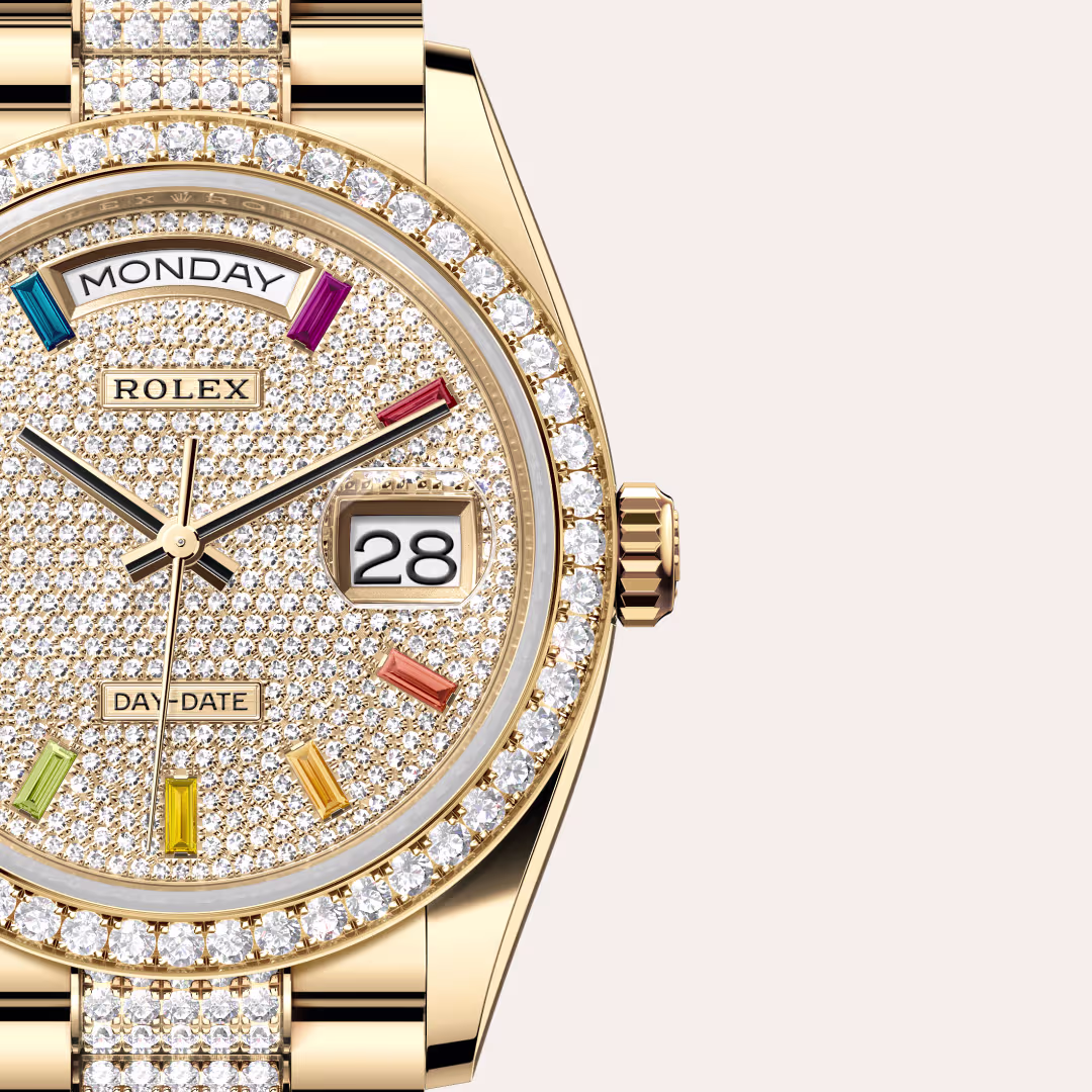 Rolex Day-Date 18 ct yellow gold M128348RBR-0031 - Rolex Boutique Sentosa