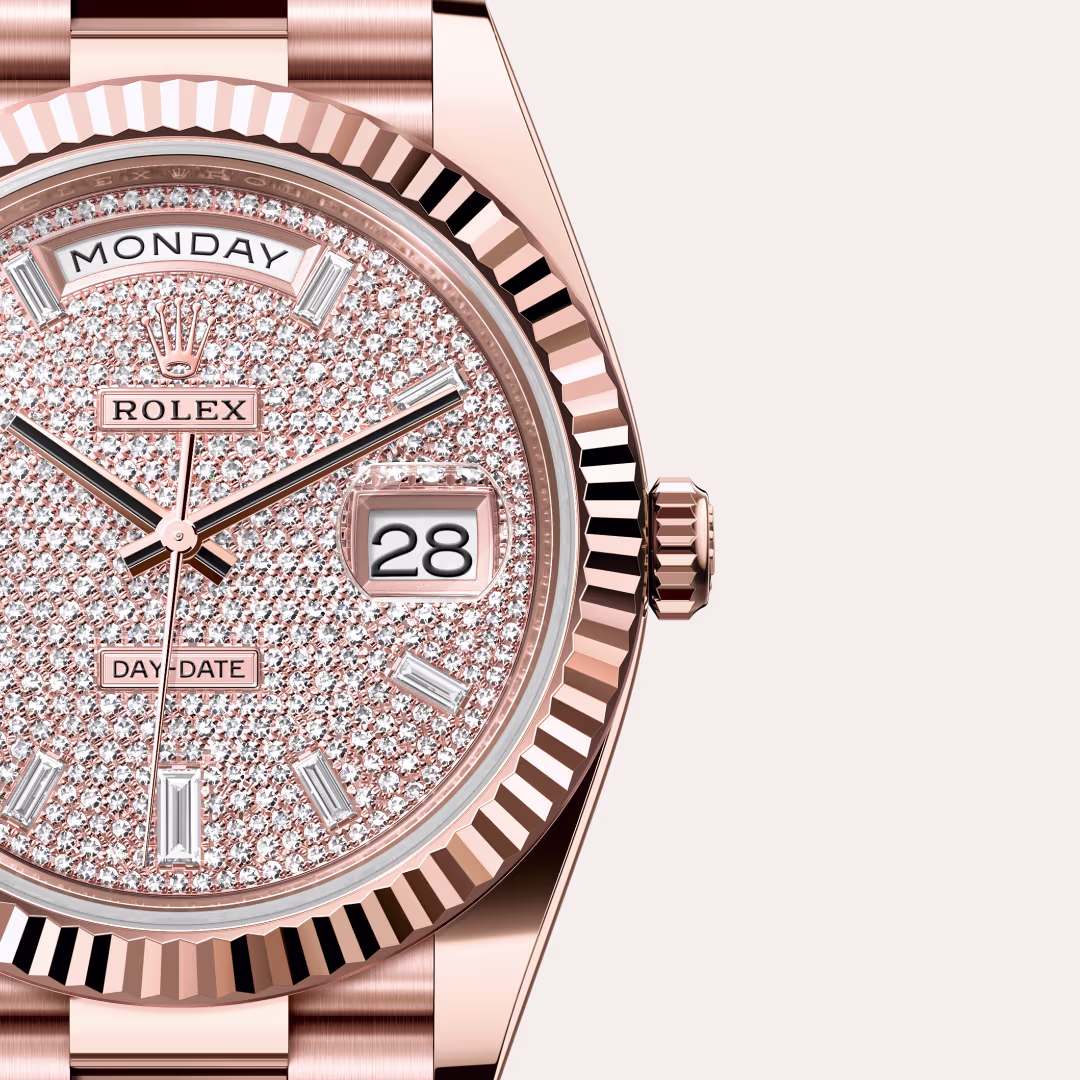 Rolex Day-Date 18 ct Everose gold M228235-0036 - Rolex Boutique Sentosa