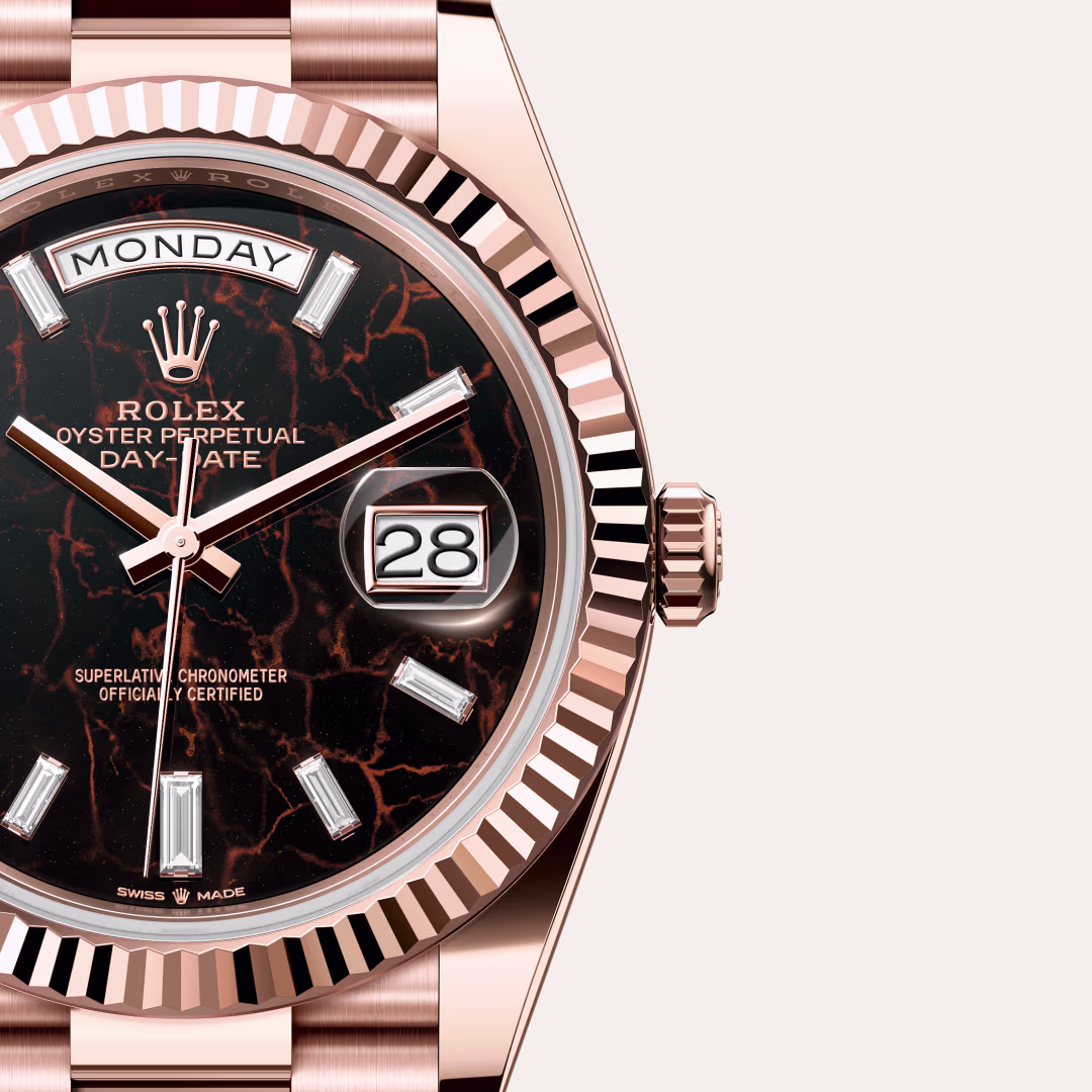 Rolex Day-Date 18 ct Everose gold M228235-0045 - Rolex Boutique Sentosa