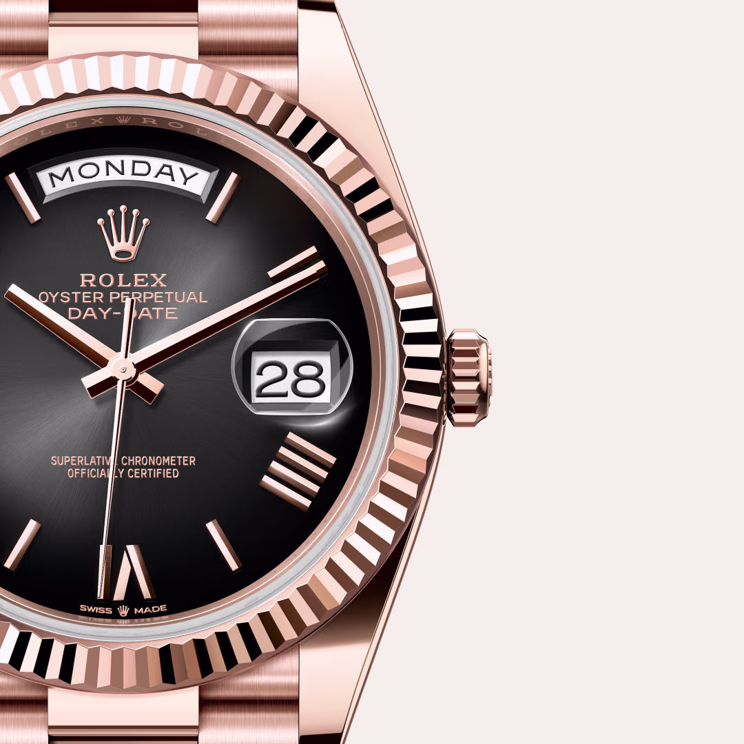 Rolex Day-Date 18 ct Everose gold M228235-0055 - Rolex Boutique Sentosa