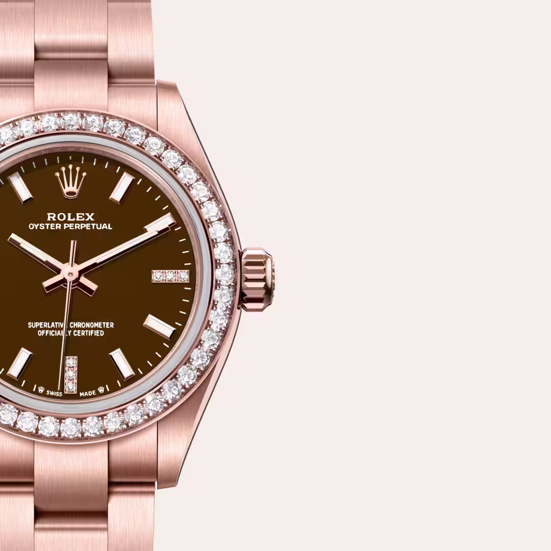 Rolex Oyster Perpetual 18 ct Everose gold M276245RBR-0002 - Rolex Boutique Sentosa