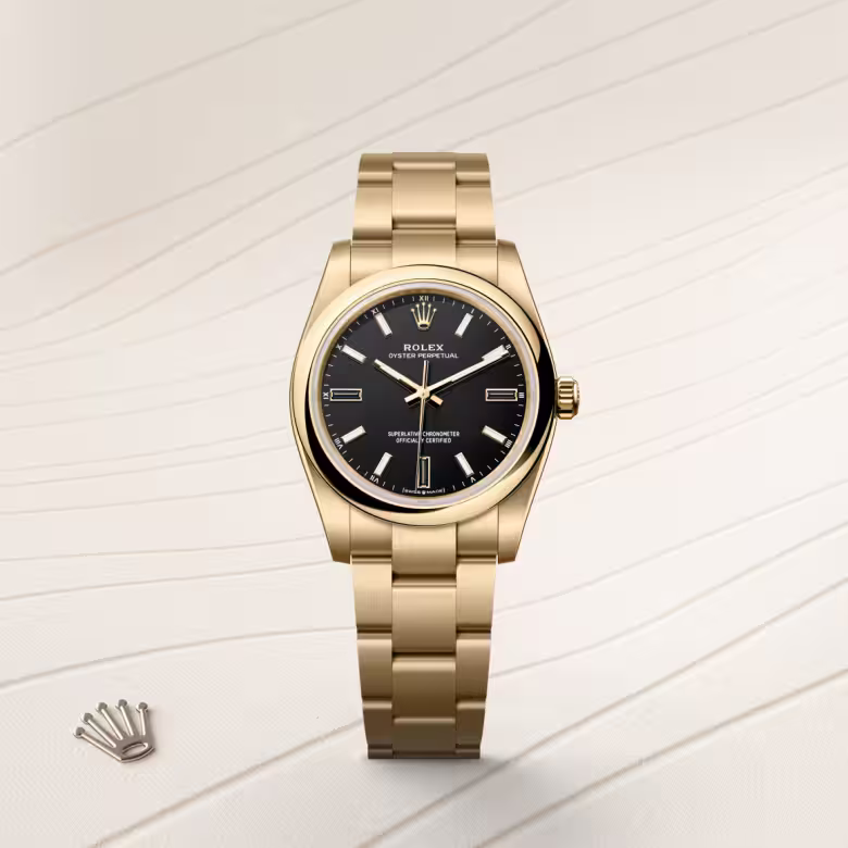 Rolex Oyster Perpetual 18 ct yellow gold M124208-0001 - Rolex Boutique Sentosa