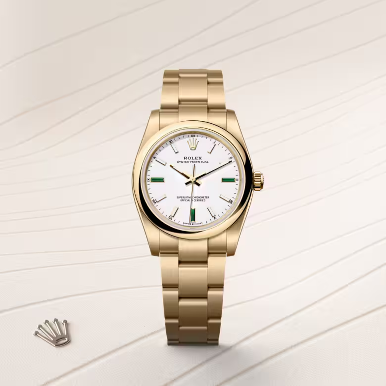 Rolex Oyster Perpetual 18 ct yellow gold M124208-0002 - Rolex Boutique Sentosa