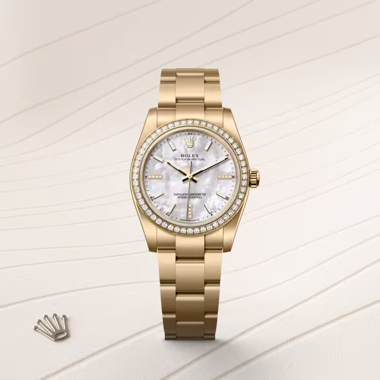 Rolex Oyster Perpetual 18 ct yellow gold M124248RBR-0001 - Rolex Boutique Sentosa
