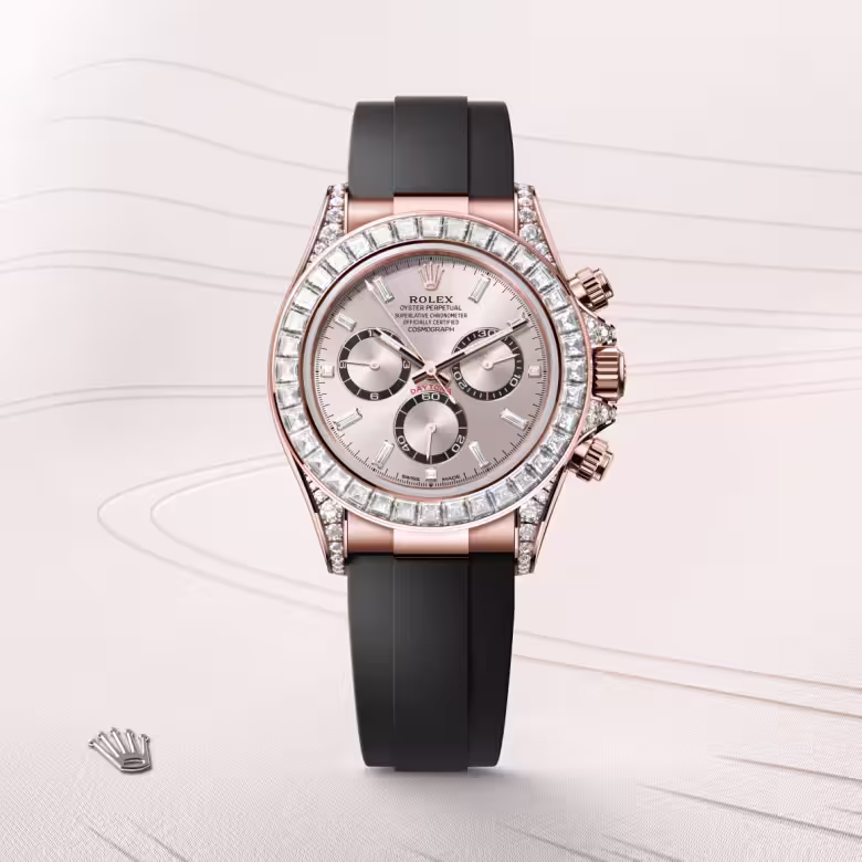 Rolex Cosmograph Daytona 18 ct Everose gold with lugs set with diamonds M126535TBR-0002 - Rolex Boutique Sentosa