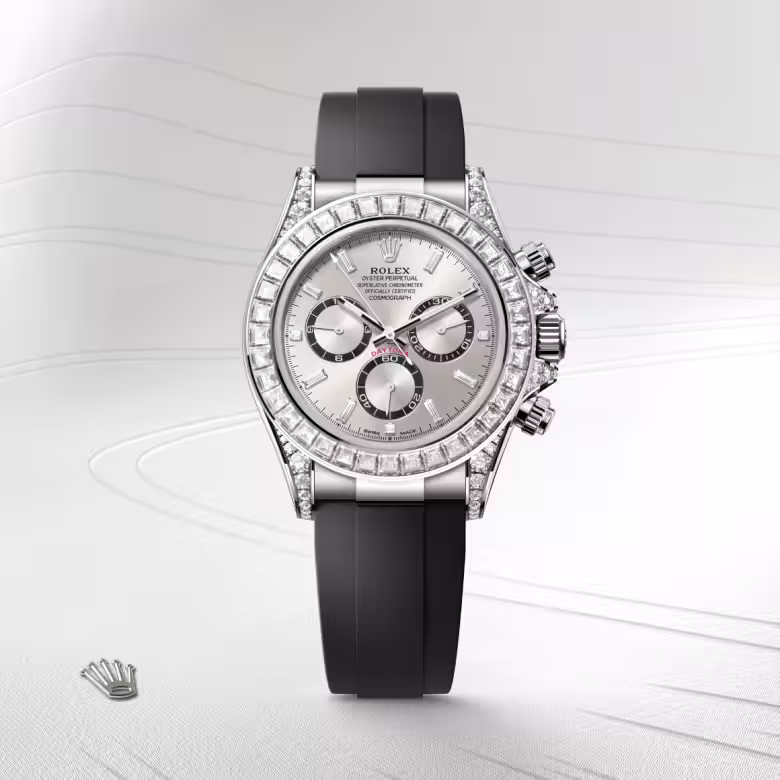 Rolex Cosmograph Daytona 18 ct white gold with lugs set with diamonds M126539TBR-0002 - Rolex Boutique Sentosa