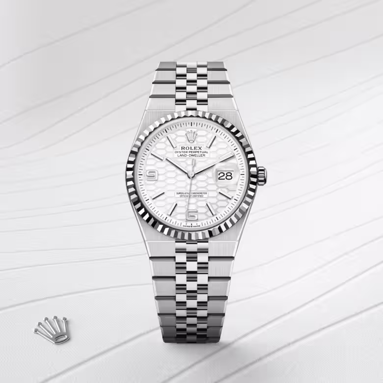 Rolex Land-Dweller White Rolesor - combination of Oystersteel and white gold M127234-0001 - Rolex Boutique Sentosa