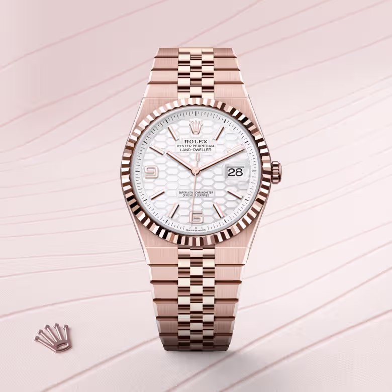 Rolex Land-Dweller 18 ct Everose gold M127335-0001 - Rolex Boutique Sentosa