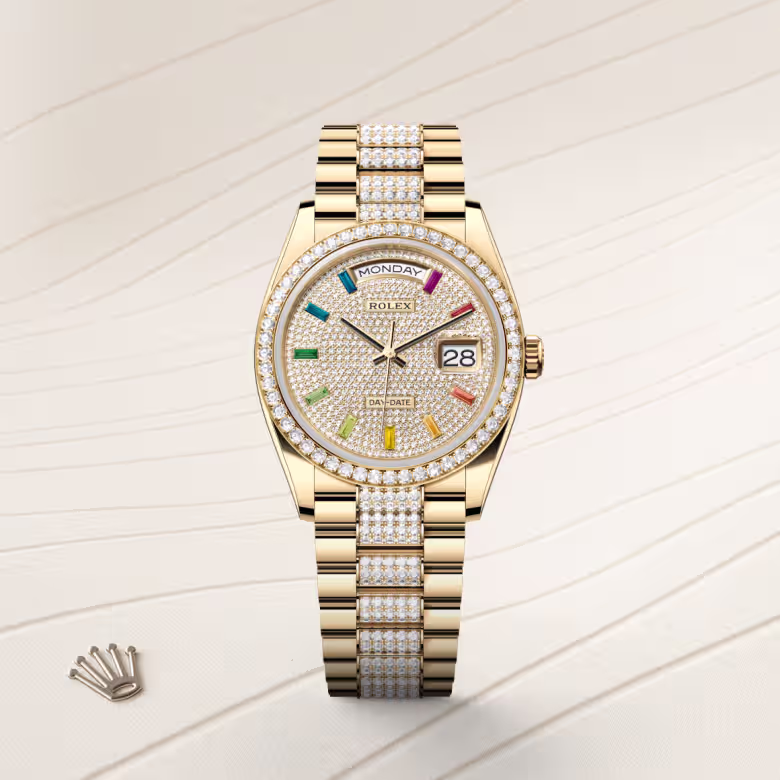 Rolex Day-Date 18 ct yellow gold M128348RBR-0031 - Rolex Boutique Sentosa