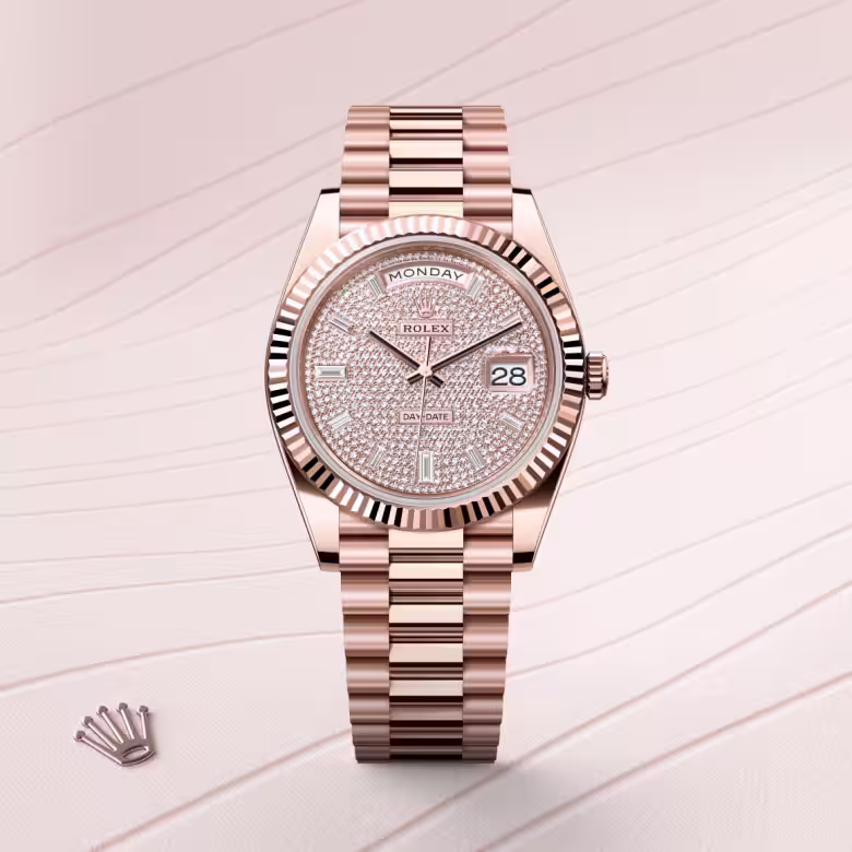 Rolex Day-Date 18 ct Everose gold M228235-0036 - Rolex Boutique Sentosa
