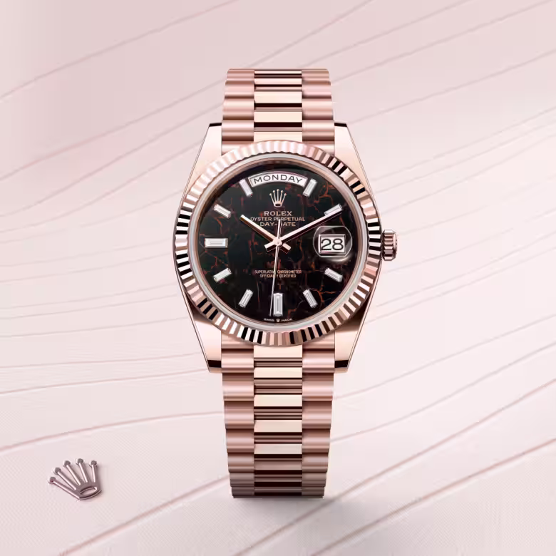 Rolex Day-Date 18 ct Everose gold M228235-0045 - Rolex Boutique Sentosa