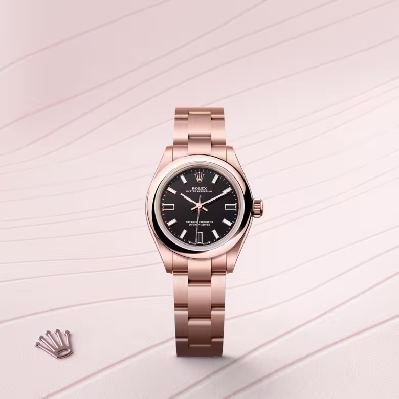 Rolex Oyster Perpetual 18 ct Everose gold M276205-0001 - Rolex Boutique Sentosa