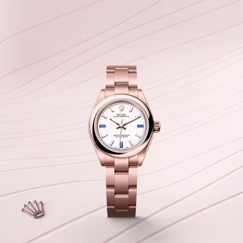 Rolex Oyster Perpetual 18 ct Everose gold M276205-0002 - Rolex Boutique Sentosa