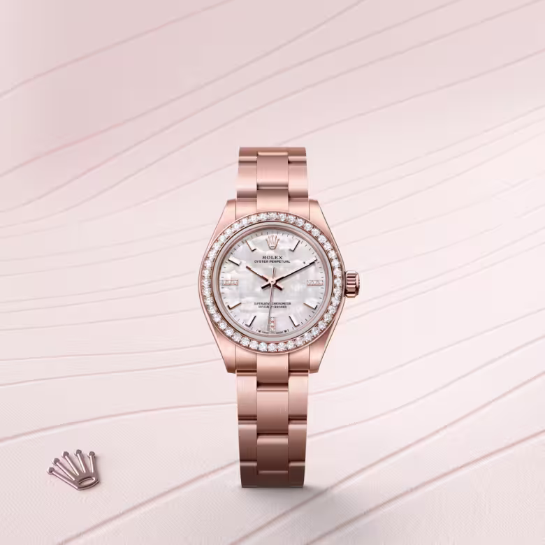 Rolex Oyster Perpetual 18 ct Everose gold M276245RBR-0001 - Rolex Boutique Sentosa