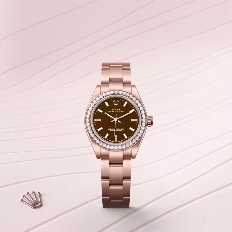 Rolex Oyster Perpetual 18 ct Everose gold M276245RBR-0002 - Rolex Boutique Sentosa