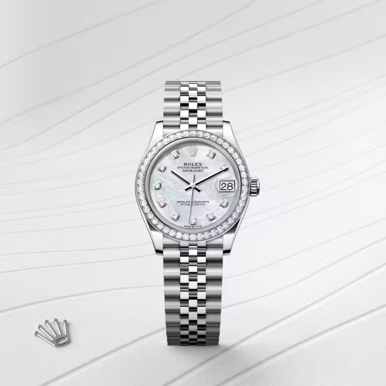 Rolex Datejust White Rolesor - combination of Oystersteel and white gold M278384RBR-0008 - Rolex Boutique Sentosa