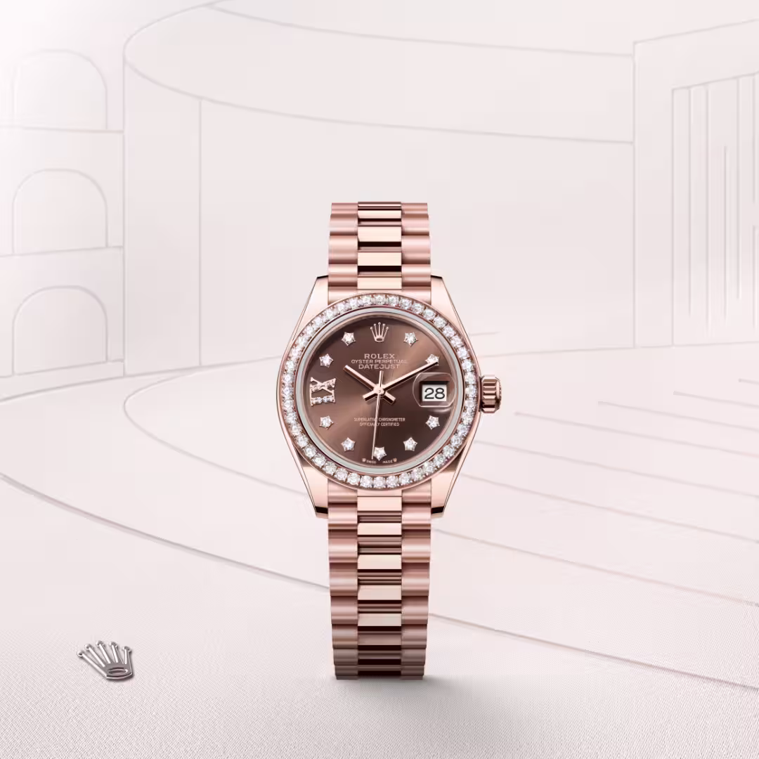Rolex Lady-Datejust 18 ct Everose gold M279135RBR-0001 - Rolex Boutique Sentosa