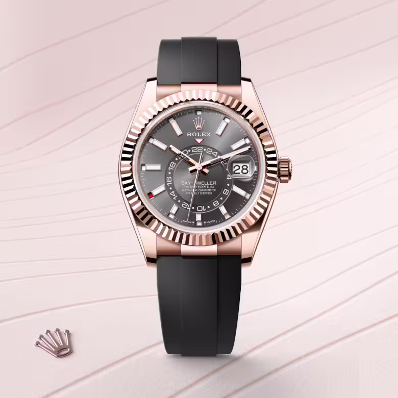 Rolex Sky-Dweller 18 ct Everose gold M336235-0004 - Rolex Boutique Sentosa