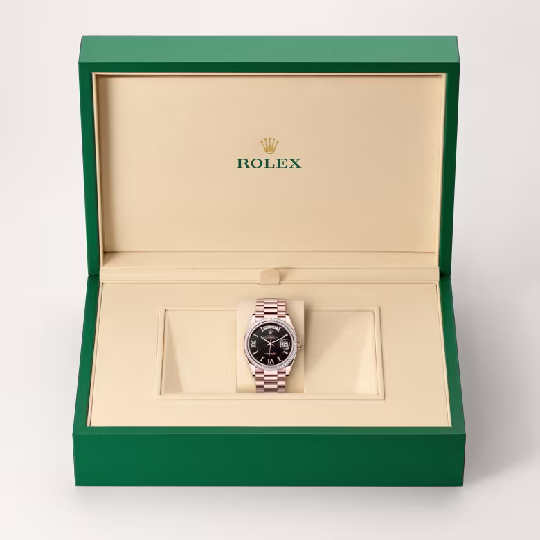 Rolex Day-Date 18 ct Everose gold M128395TBR-0010 - Rolex Boutique Sentosa