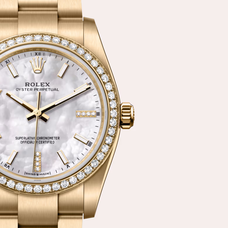 Rolex Oyster Perpetual 18 ct yellow gold M124248RBR-0001 - Rolex Boutique Sentosa